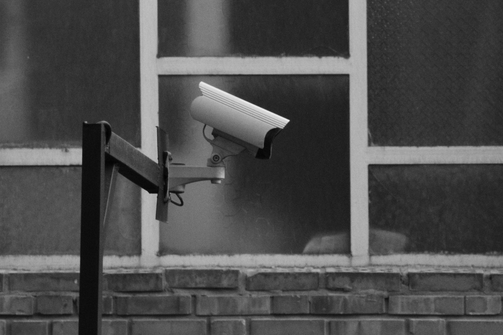 Security CCTV camera installed indoors