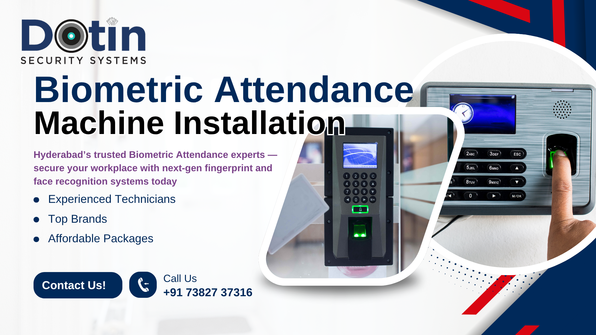 Biometric Attendance Machine Installation in Hyderabad | DotIn Security Systems